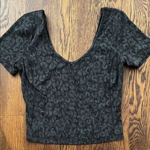 Lululemon Align Black Leopard Print Top